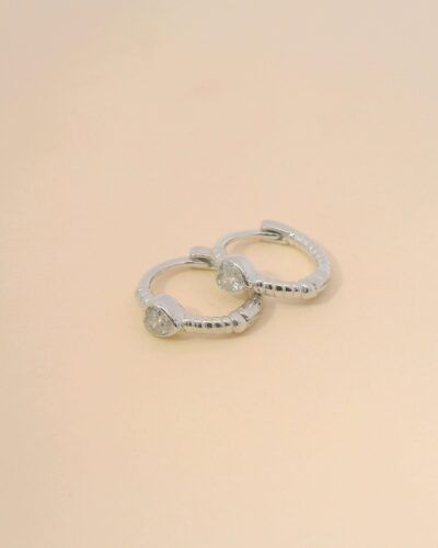 Pendientes Circonitas Corazón Color