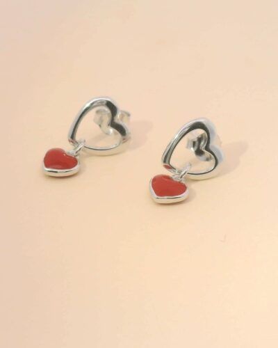 Pendientes Corazones Rojos
