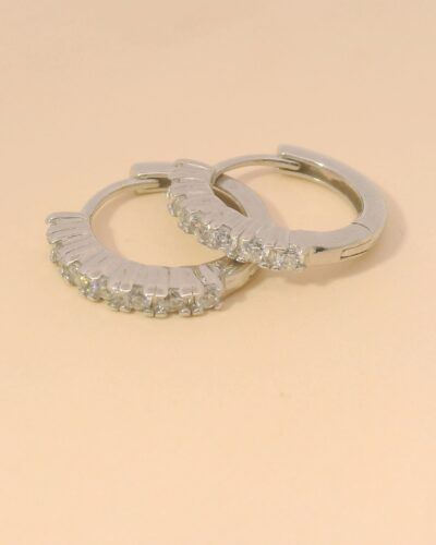 Pendientes Aros Mitad Circonitas