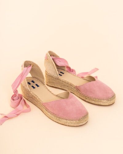 Zapatos Esparto Rosa Cuña Baja