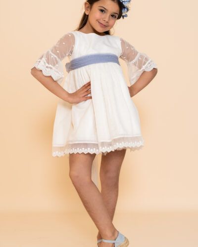 Vestido Niña Etamin Pajarita