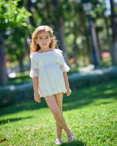 Vestido Niña Pequeña Etamin Cuadrille