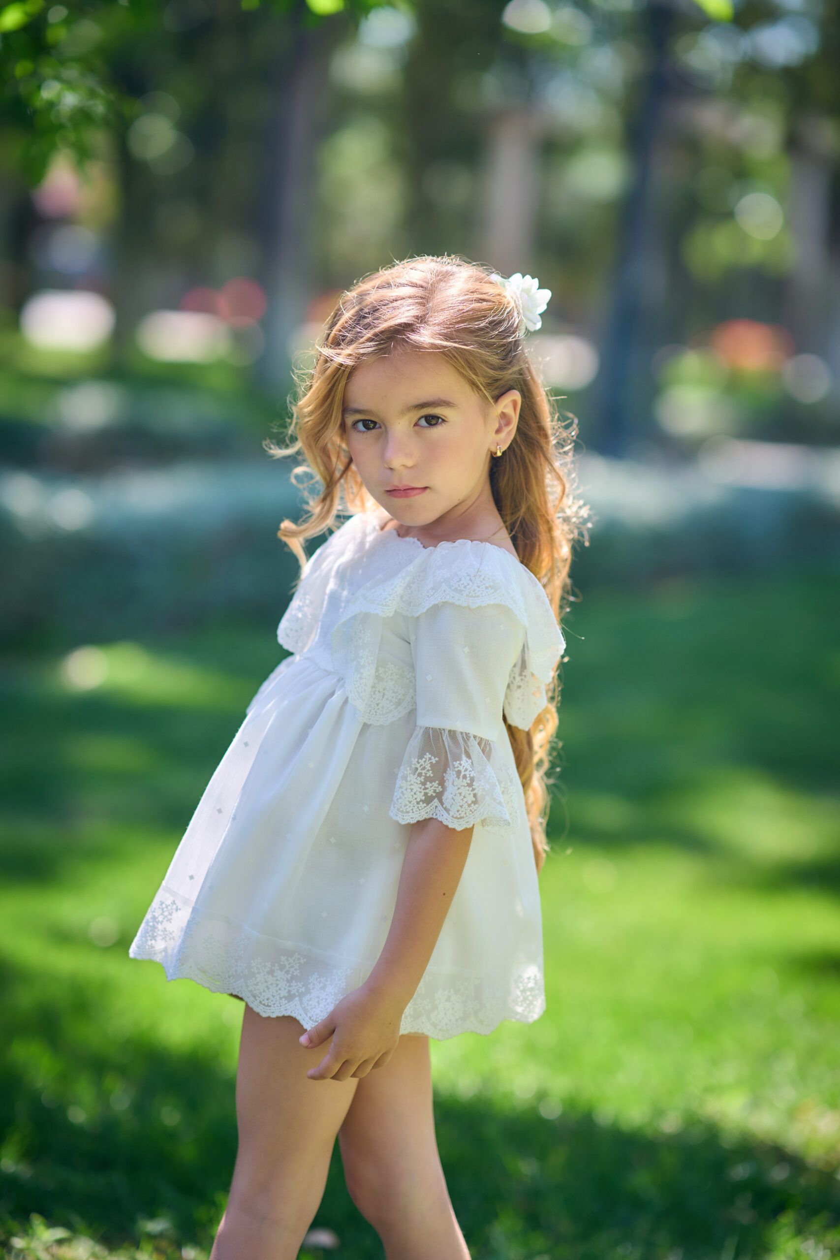 Vestido Bebé Etamin Cuadrille