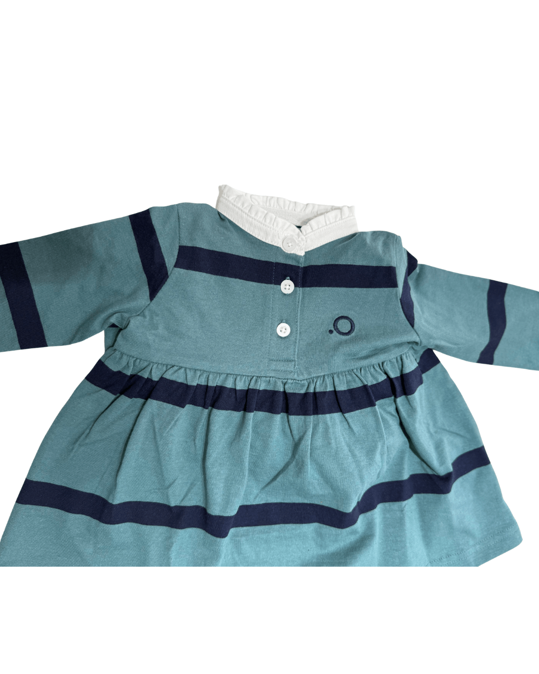 Vestido Polo Rayas Marino y Verdes - Imagen 2