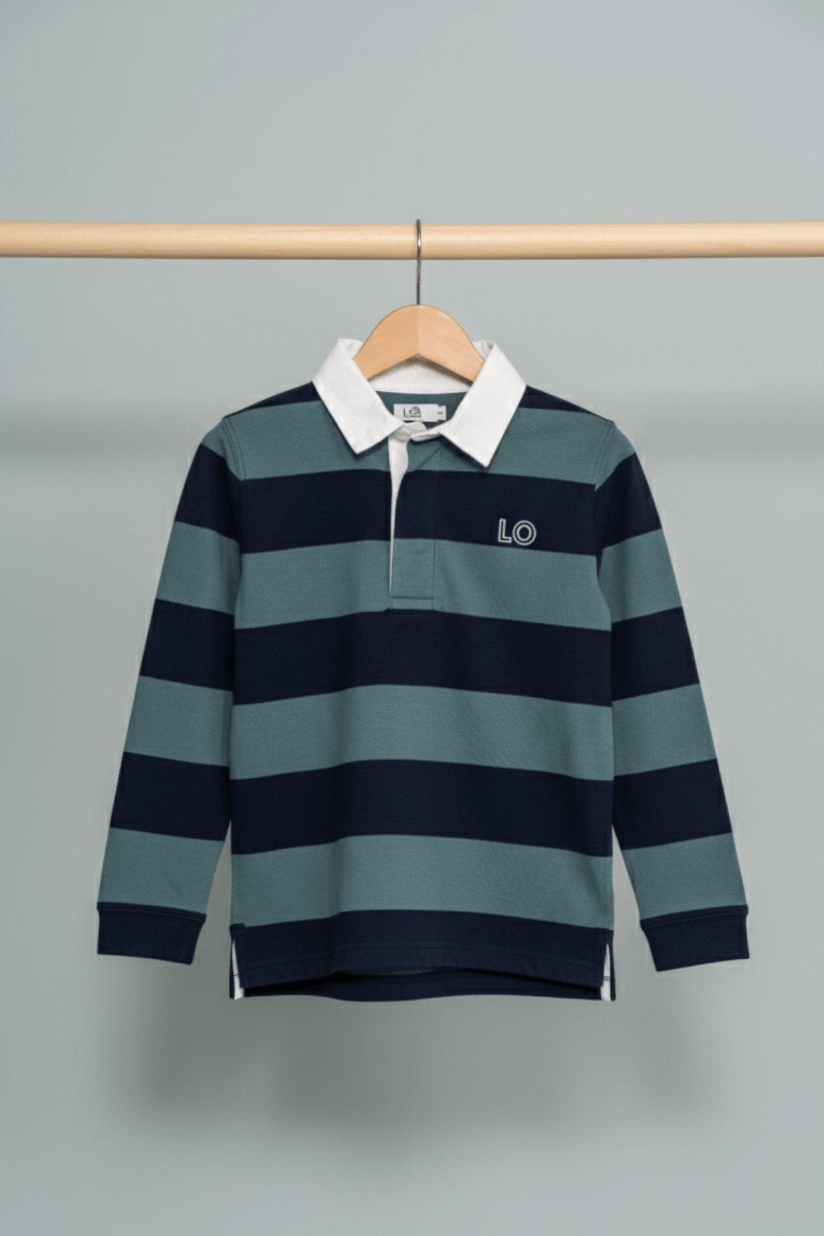 Polo Rayas Marino y Verde - Imagen 2